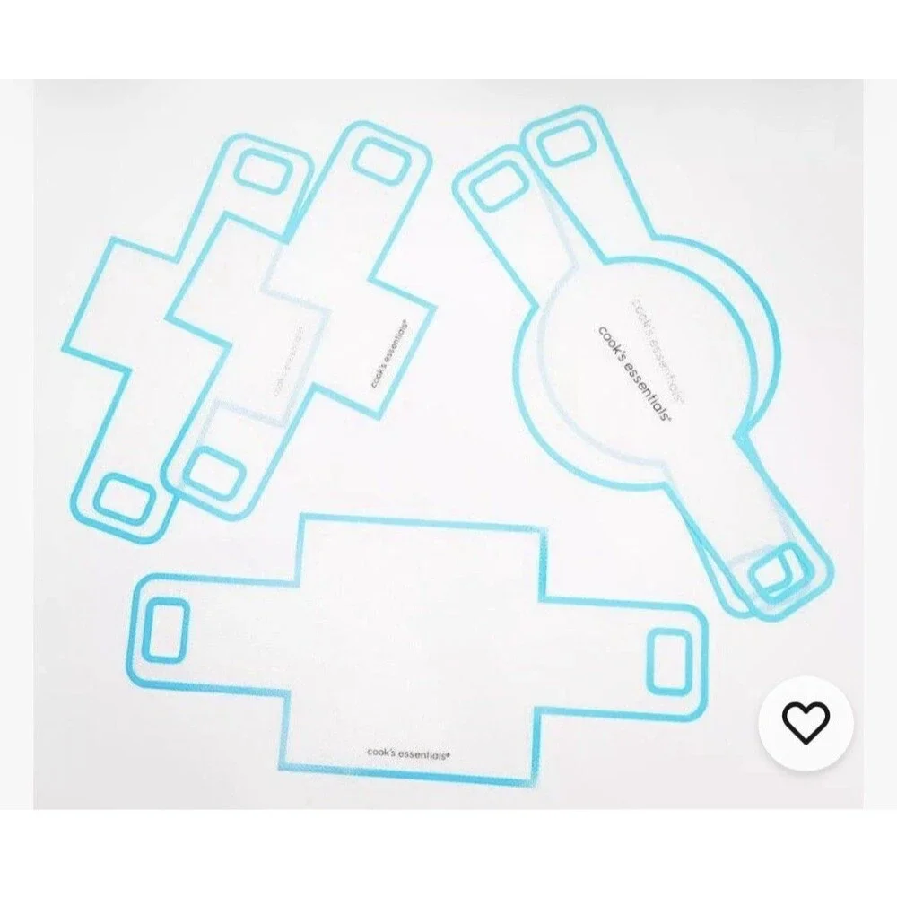 Cooks Essentials 5 Piece Silicone Baking Mats With Helper Handles